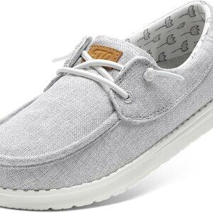 Women's Canvas Boat Shoes Lightweight Orthopedic Slip-On Casual Loafers